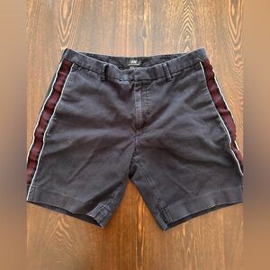 H&M Men’s  black shorts size 34 with side stripe (black/white/maroon)